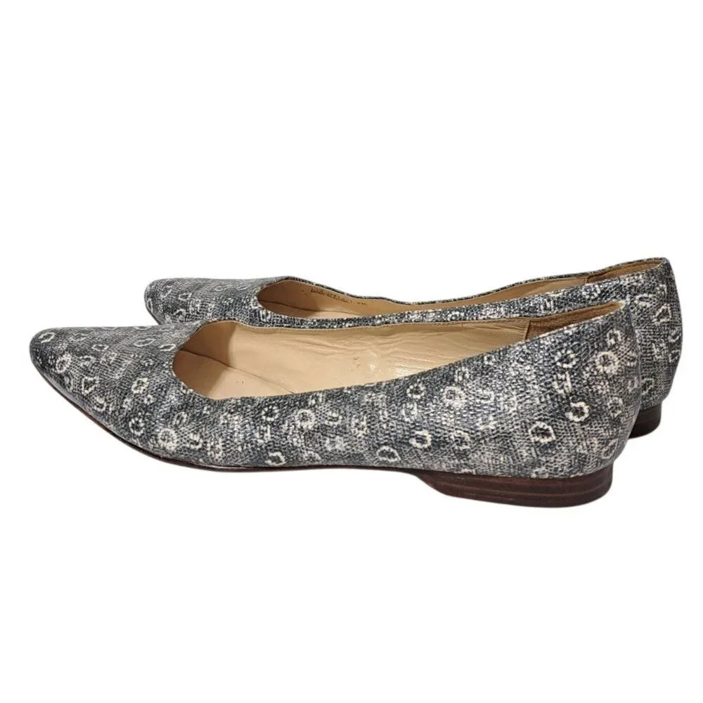 Cole Haan Women's Magnolia Skimmer Embossed Leather Ballet Flat Sz 8 B